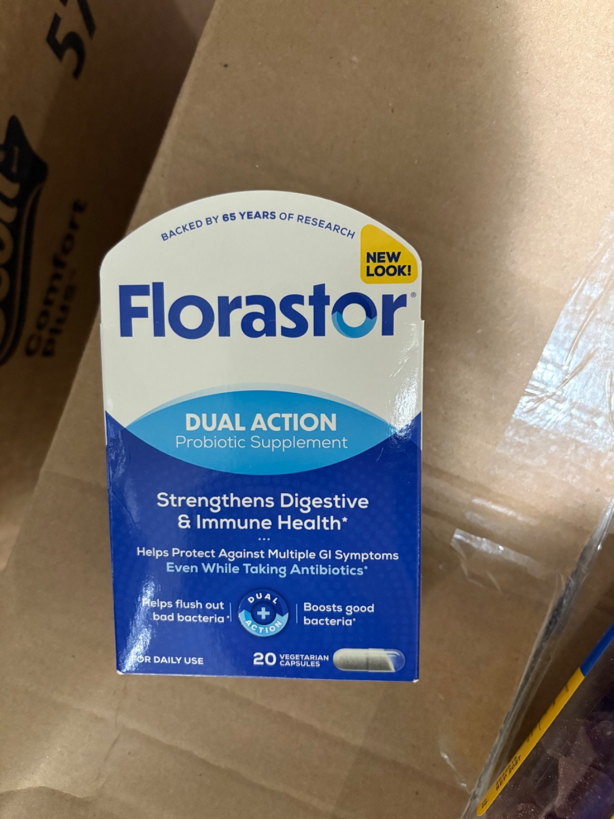 Florastor Dual Action Daily Probiotic Supplement 20 Capsules 2028
