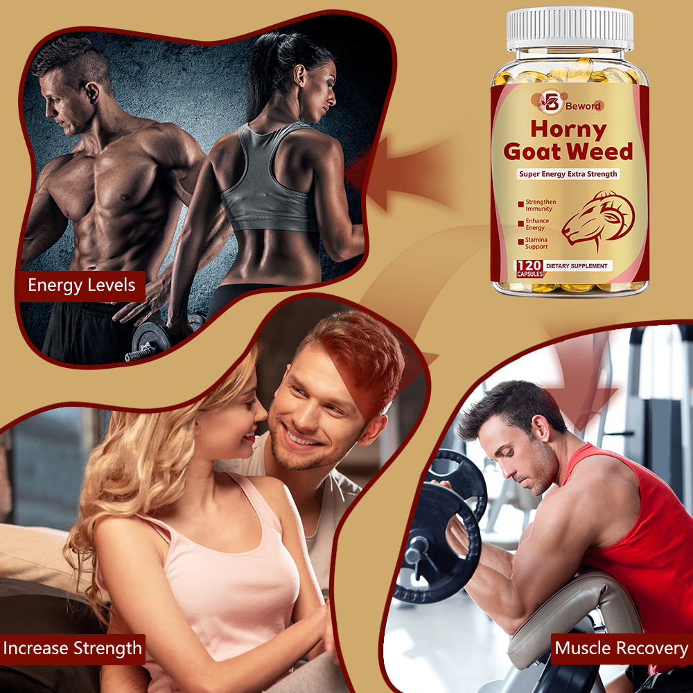 STRENGTH Horny Goat Weed Extract W/ Maca Root Powder, Saw Palmetto, L-Arginine
