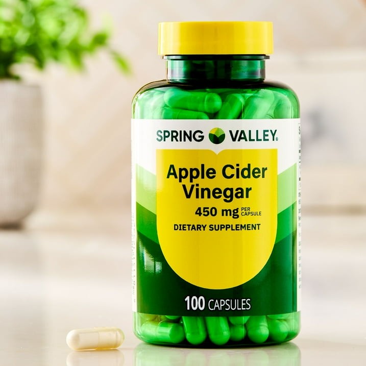 Spring Valley Apple Cider Vinegar Capsules 450 mg, 100 Count