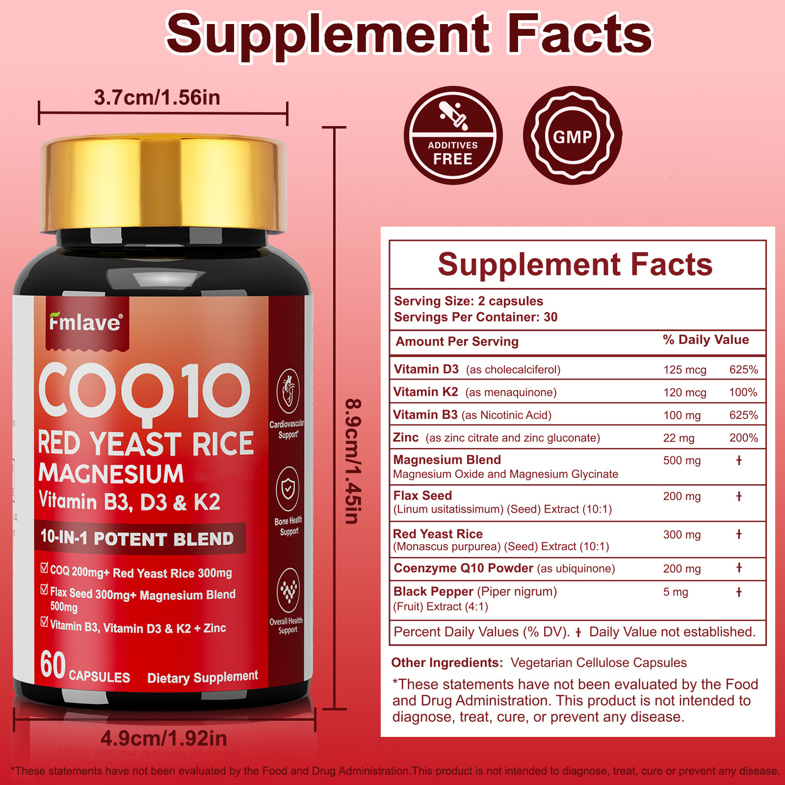 Coq10 300 Mg Softgels Coq10 Supplement – CQ10 Coenzyme-Q10 with Omega 3 & D3 K2