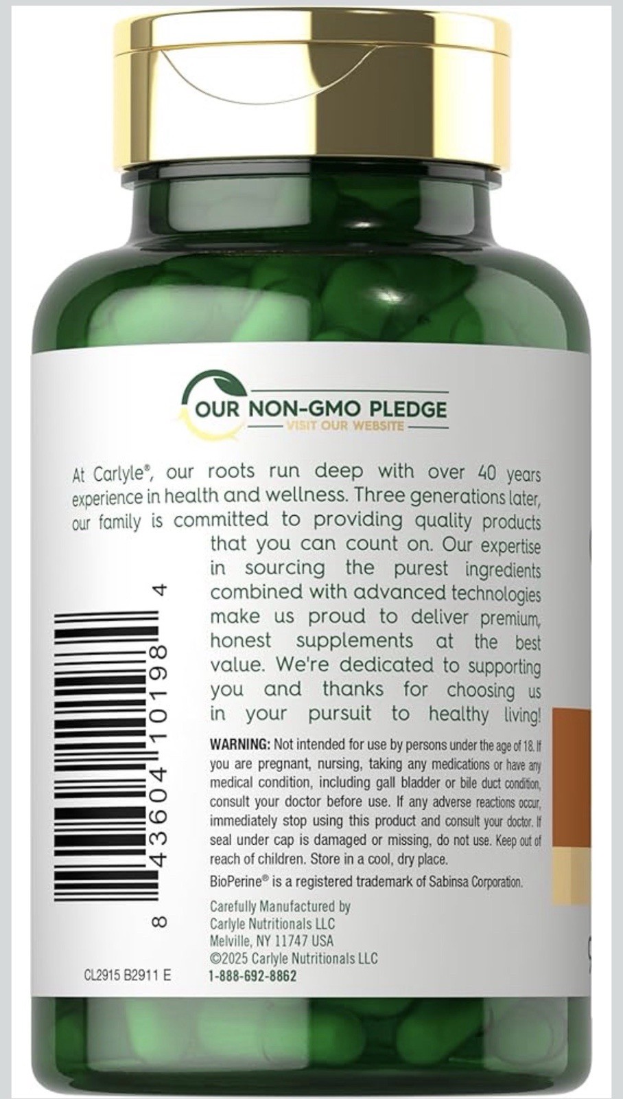 Tumeric Curcumin Max Potency and Ginger Complex 3000 Mg, 90 Softgels by Carlyle