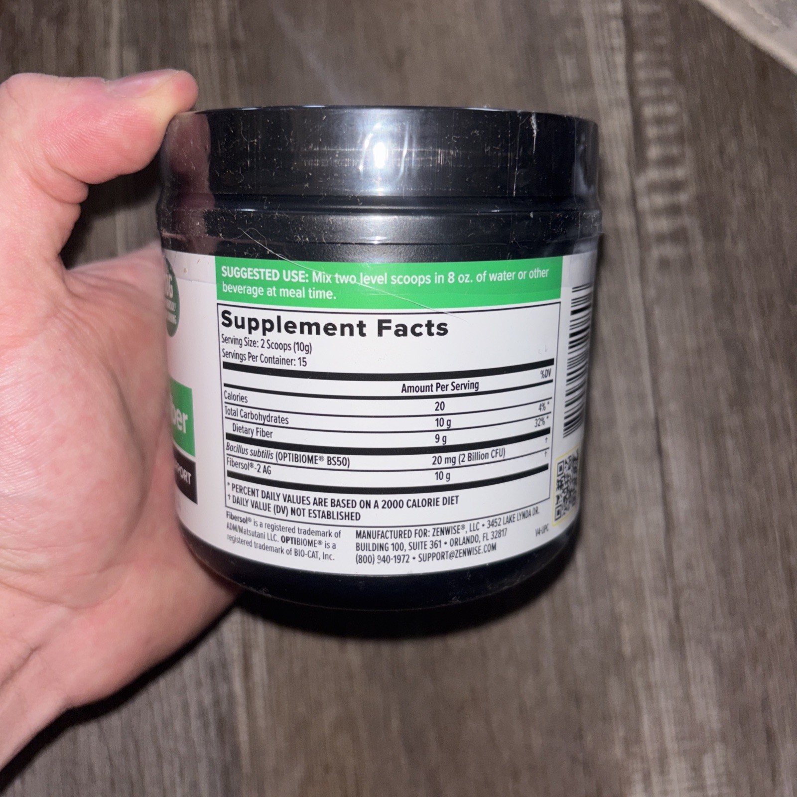 Zenwise Daily Prebiotic Fiber Probiotics Gut Support 5.29oz – New Factory Sealed