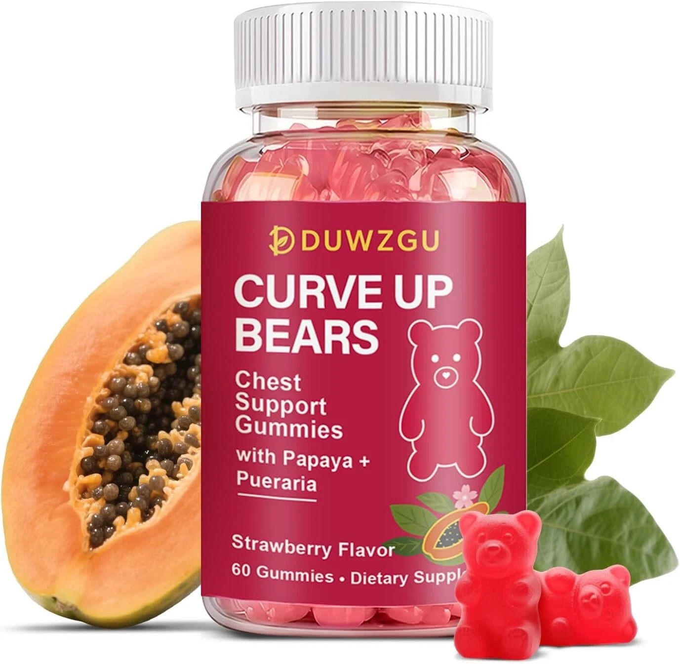 DUWZGU Women’s Breast Growth Support Gummies, Natural Supplement EXP: 02/2028