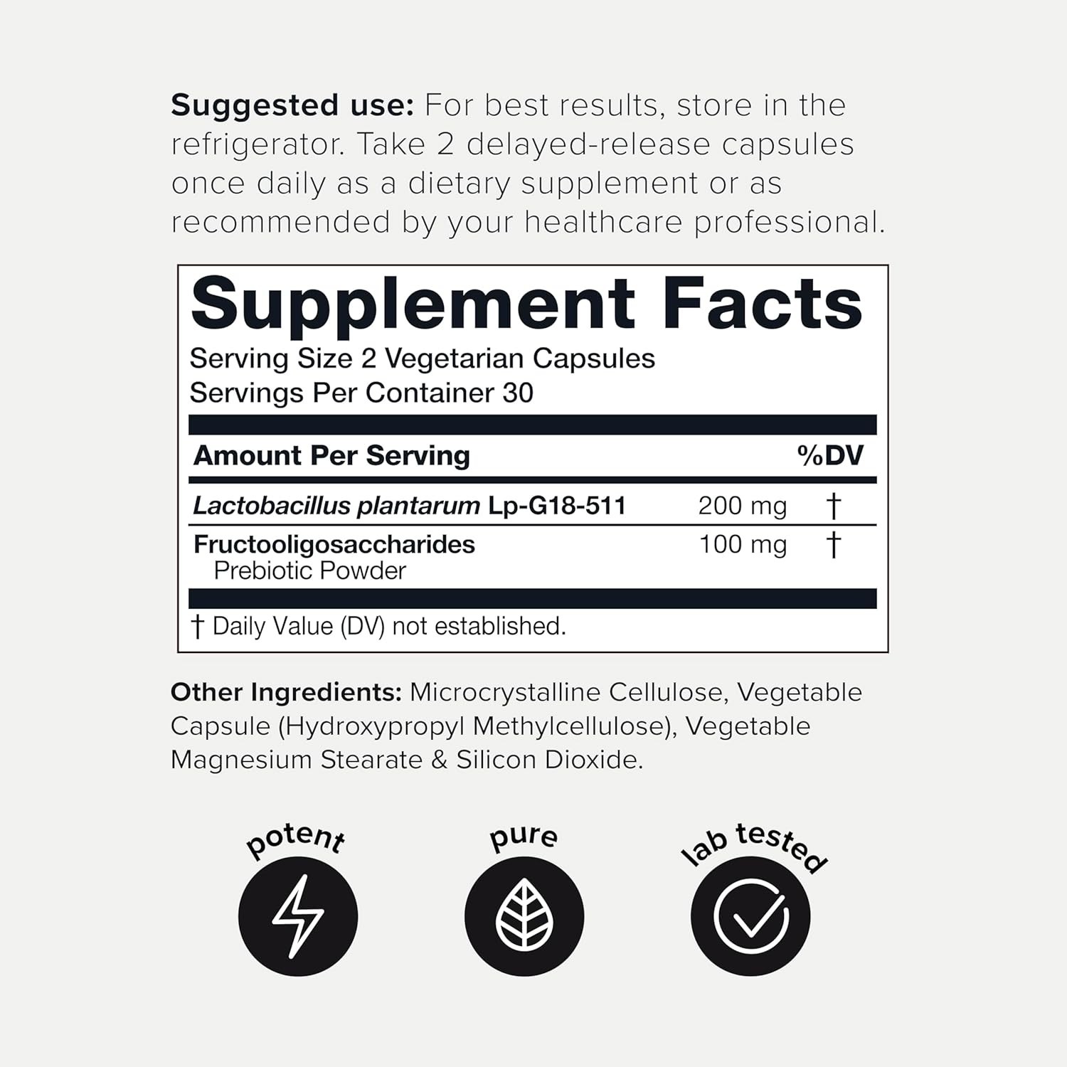 Toniiq Lactobacillus Plantarum – 100 Billion CFU High-Strength Single-Strain