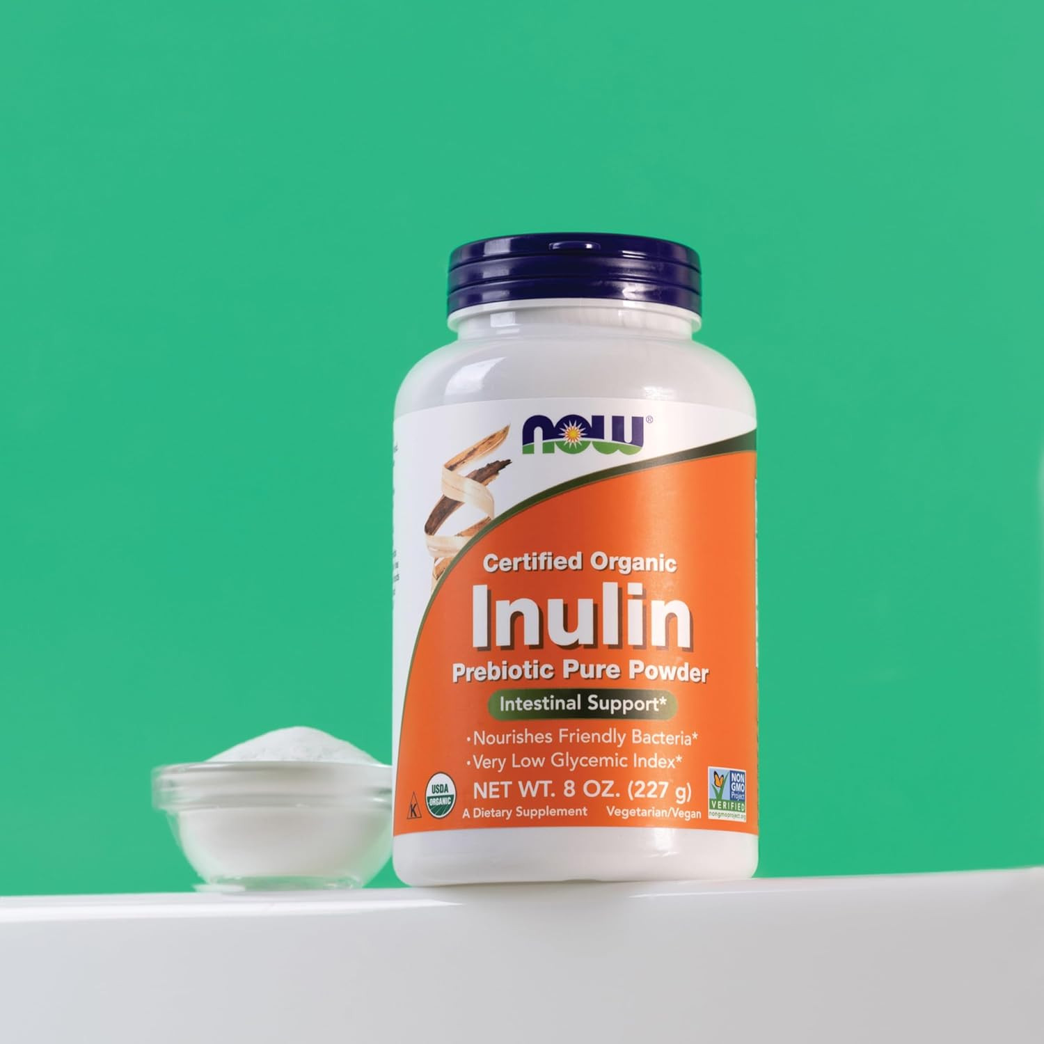 Supplements, Inulin Prebiotic Pure Powder, Certified Organic, Non-Gmo Project V