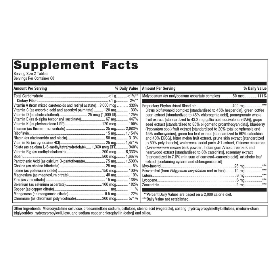 Metagenics PhytoMulti Multivitamin Without Iron 120 Tablets – Free Shipping