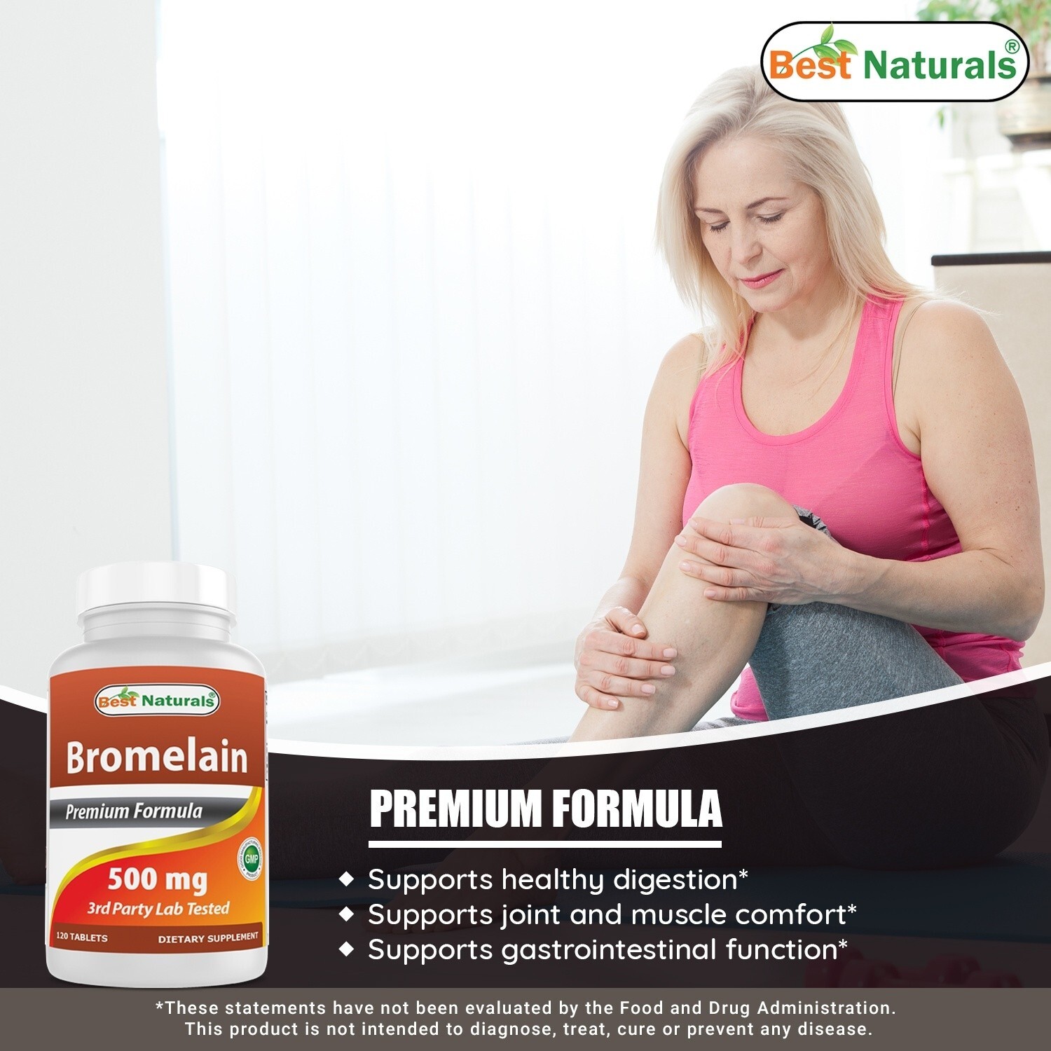 Best Naturals Bromelain 500 mg 120 Tablets