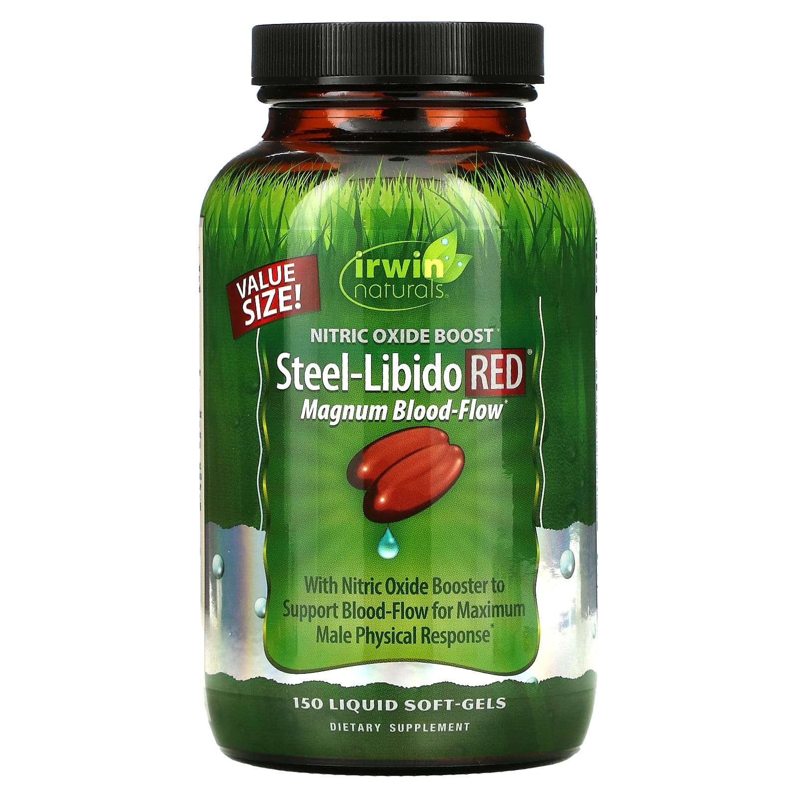 Irwin Naturals Steel Libido RED Magnum Blood Flow, 150 Softgels EXP 05/2026