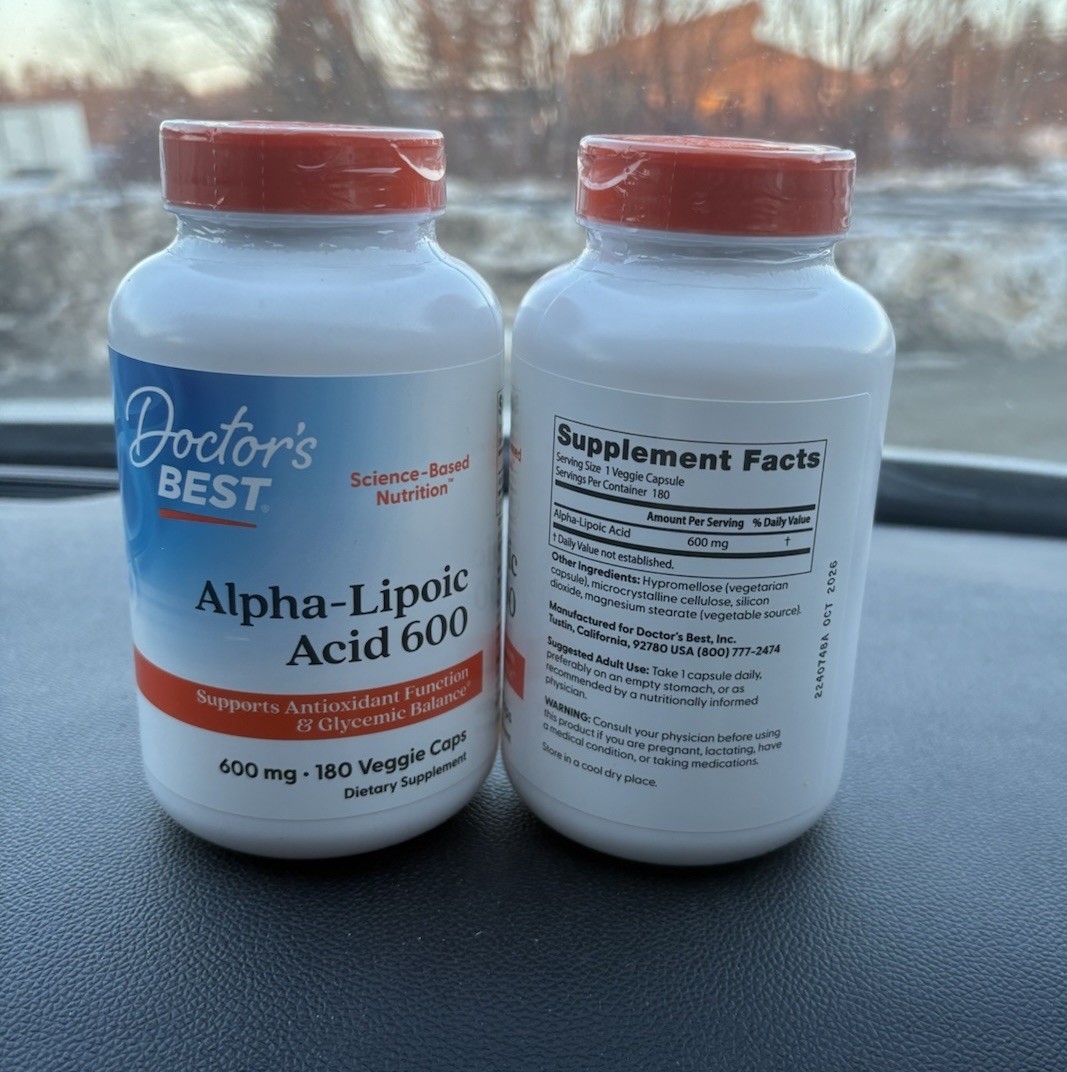 2X Doctor’s Best, Best Alpha Lipoic Acid 600 mg 180 (360) Veggie Capsules 10/26