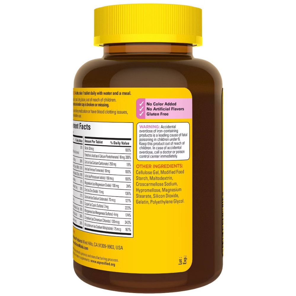 Nature Made Women Multivitamin Tablets, USP Verified – 120ct