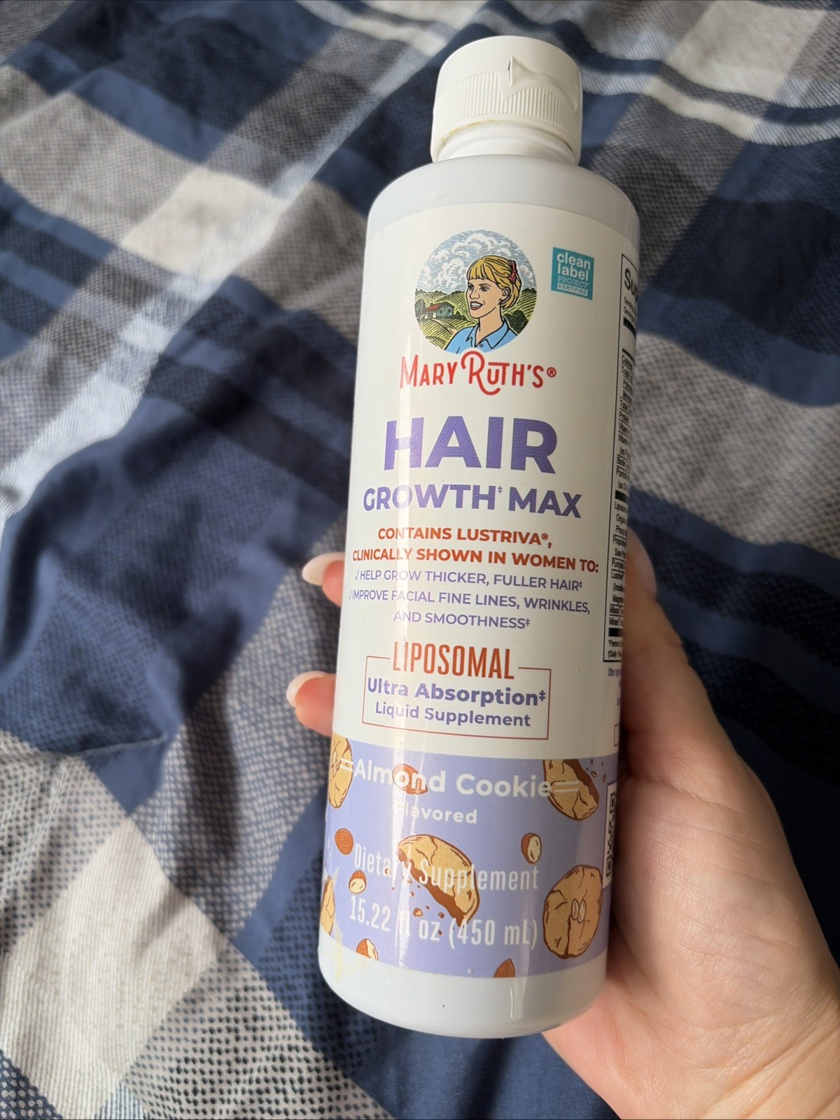 MaryRuth Hair Growth Max Liquid Supplement Lustriva Support Thicker Fuller Hair