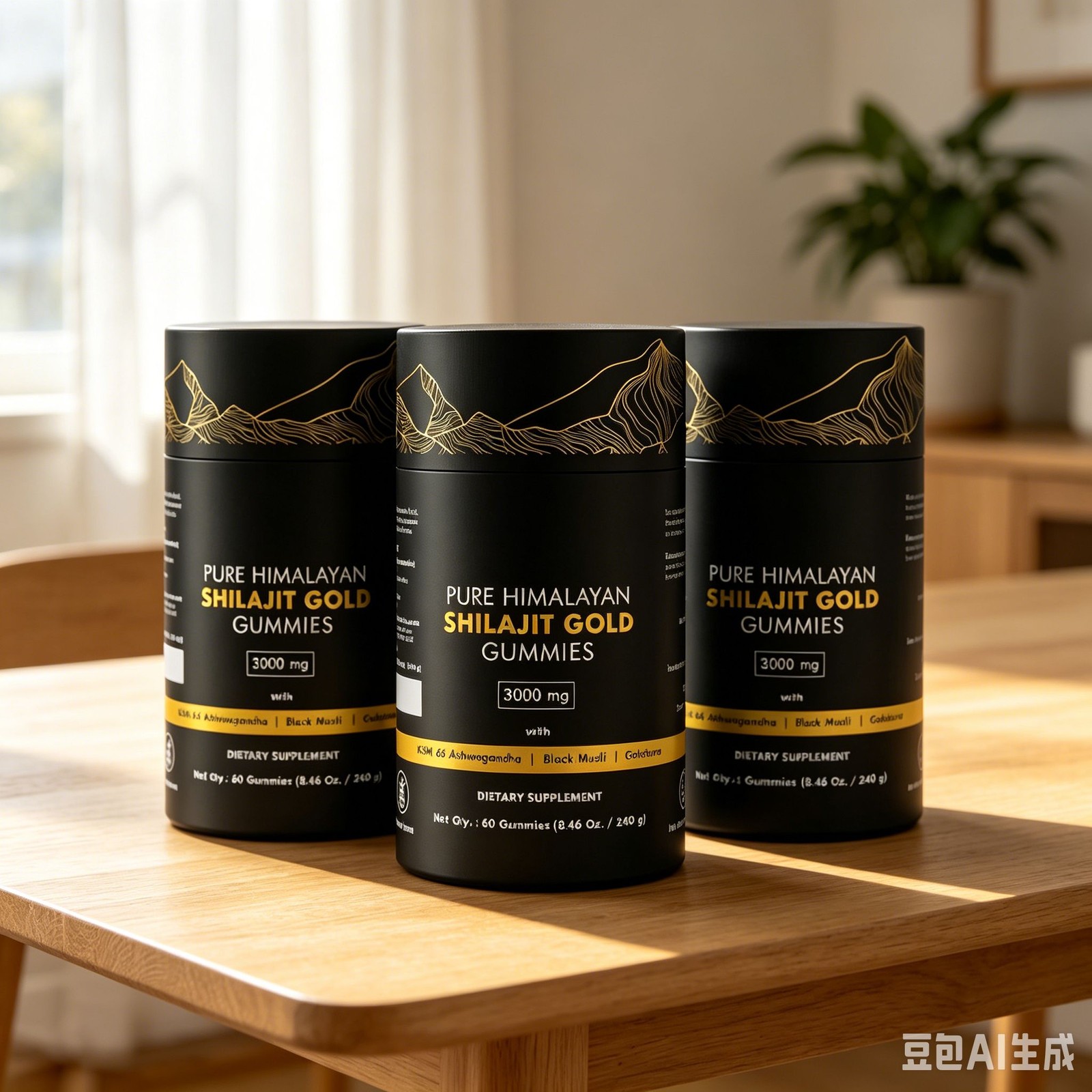 3X Shilajit Himalayan Natural Gold Gummies 3000mg With Ashwagandha Gokshura