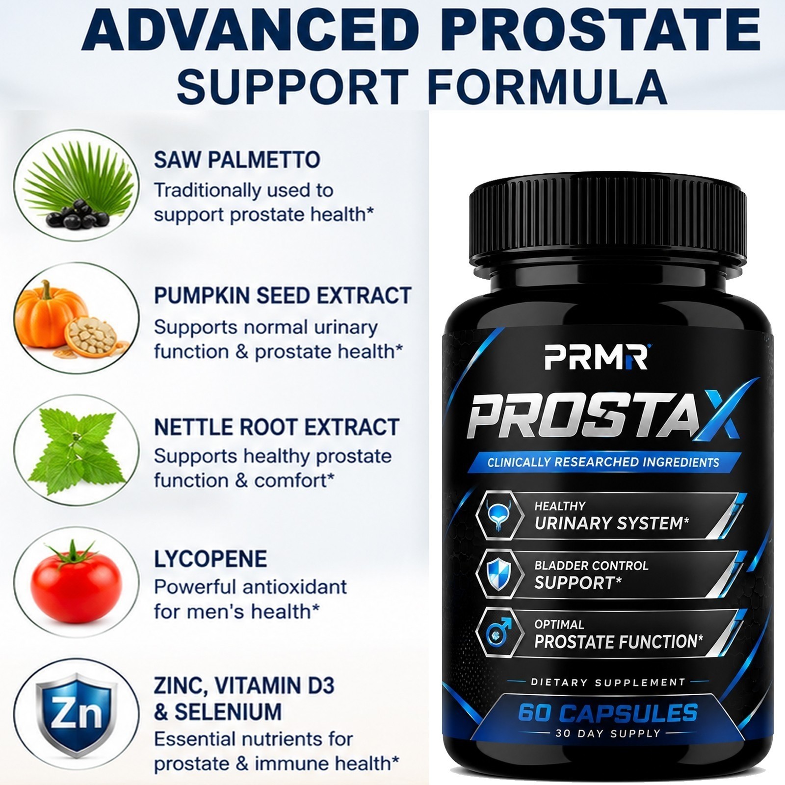 ProstaX Support Complex Premium Prostate Health Supplement – (60 to 300 ct)