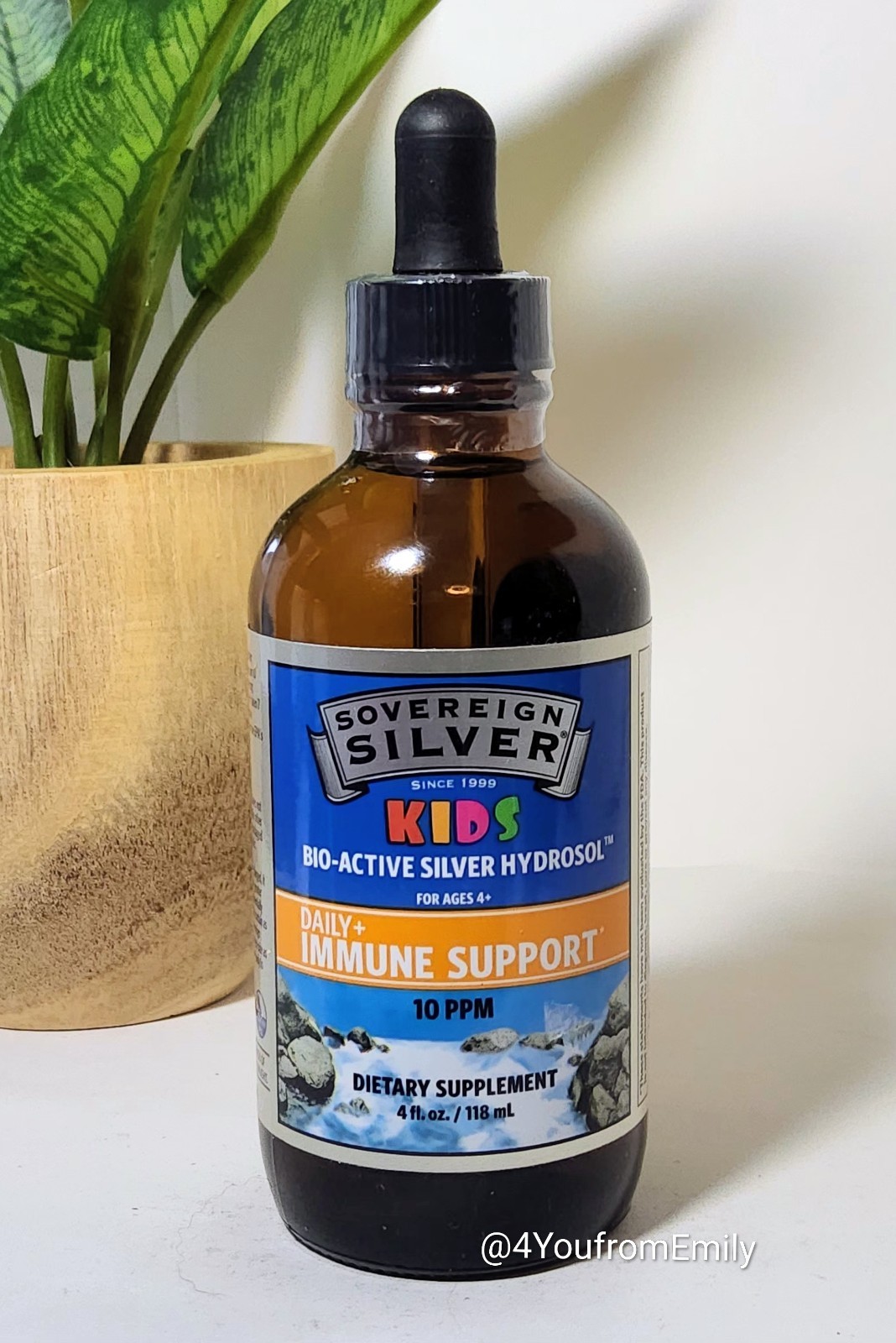 4 oz Bio-Active Silver Hydrosol for Kids by Sovereign Silver Sealed Bottle NWOB
