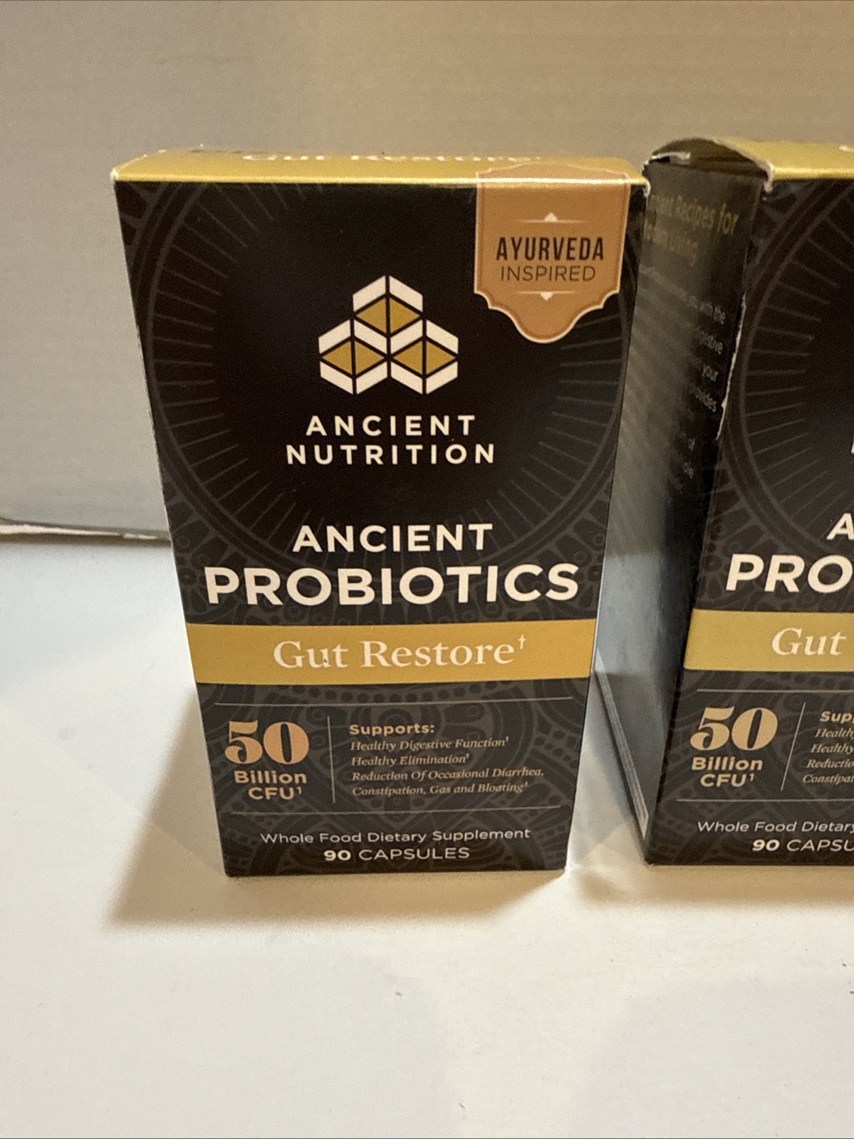 (4) Ancient Nutrition Probiotics Gut Restore Digestive 90 Capsules EXP 02/2026