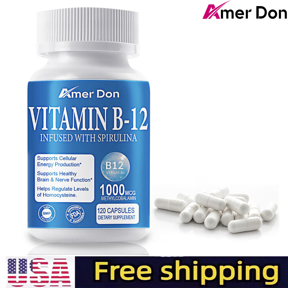 Vitamin B12 1000mcg Capsules – Energy Boost, Nervous Support, Metabolism 120ct