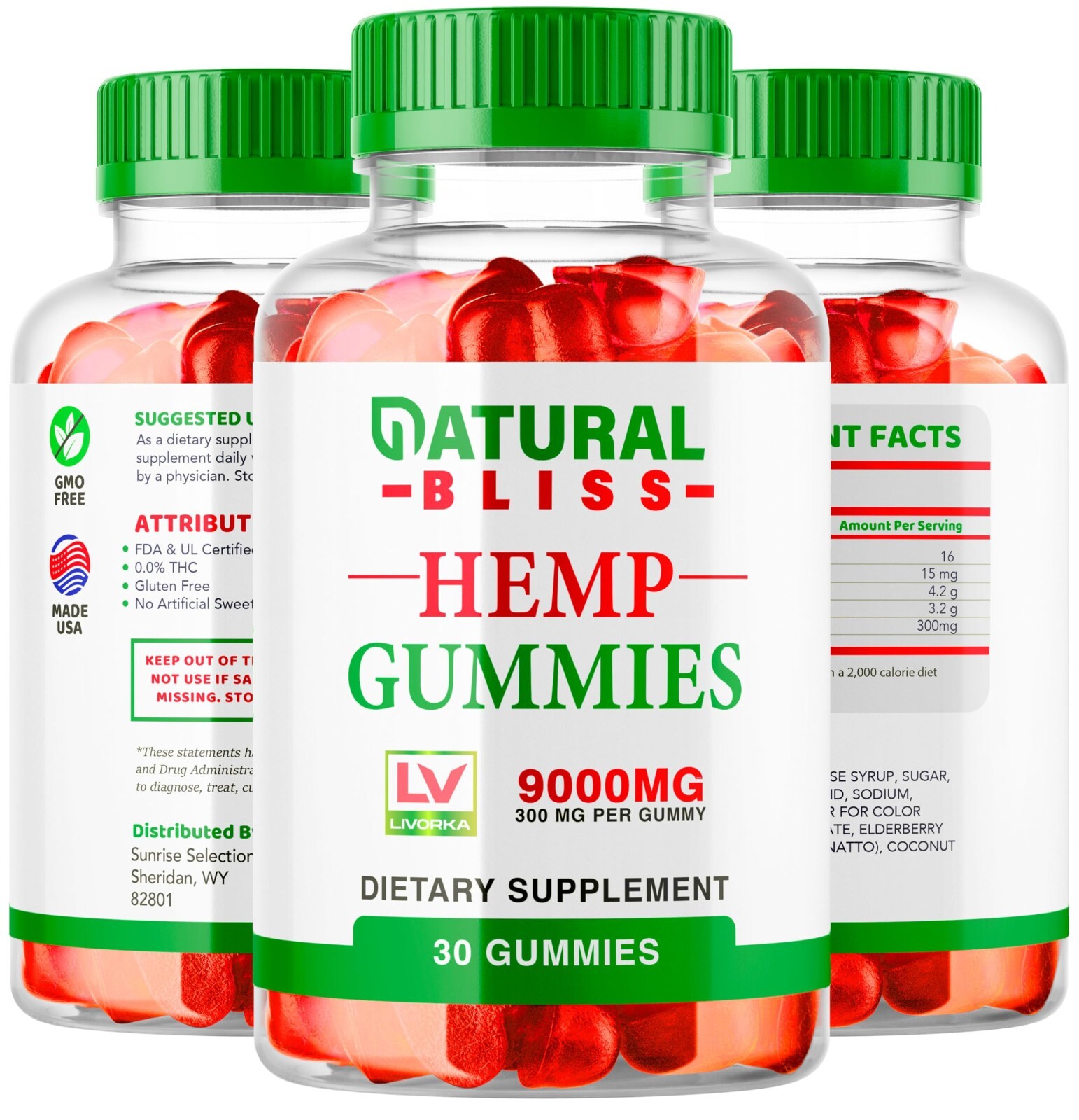Natural Bliss Gummies, 30 Gummies 30 Count (Pack of 1)