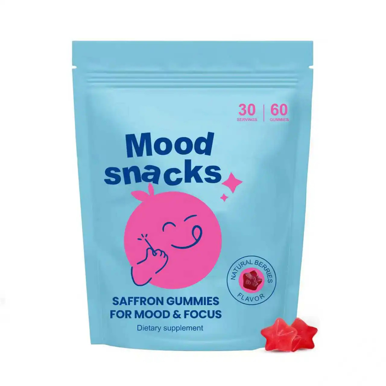 Mood Snacks – Focus & Calm Gummies for & Kids Teens – Chewable Gummy Supplement