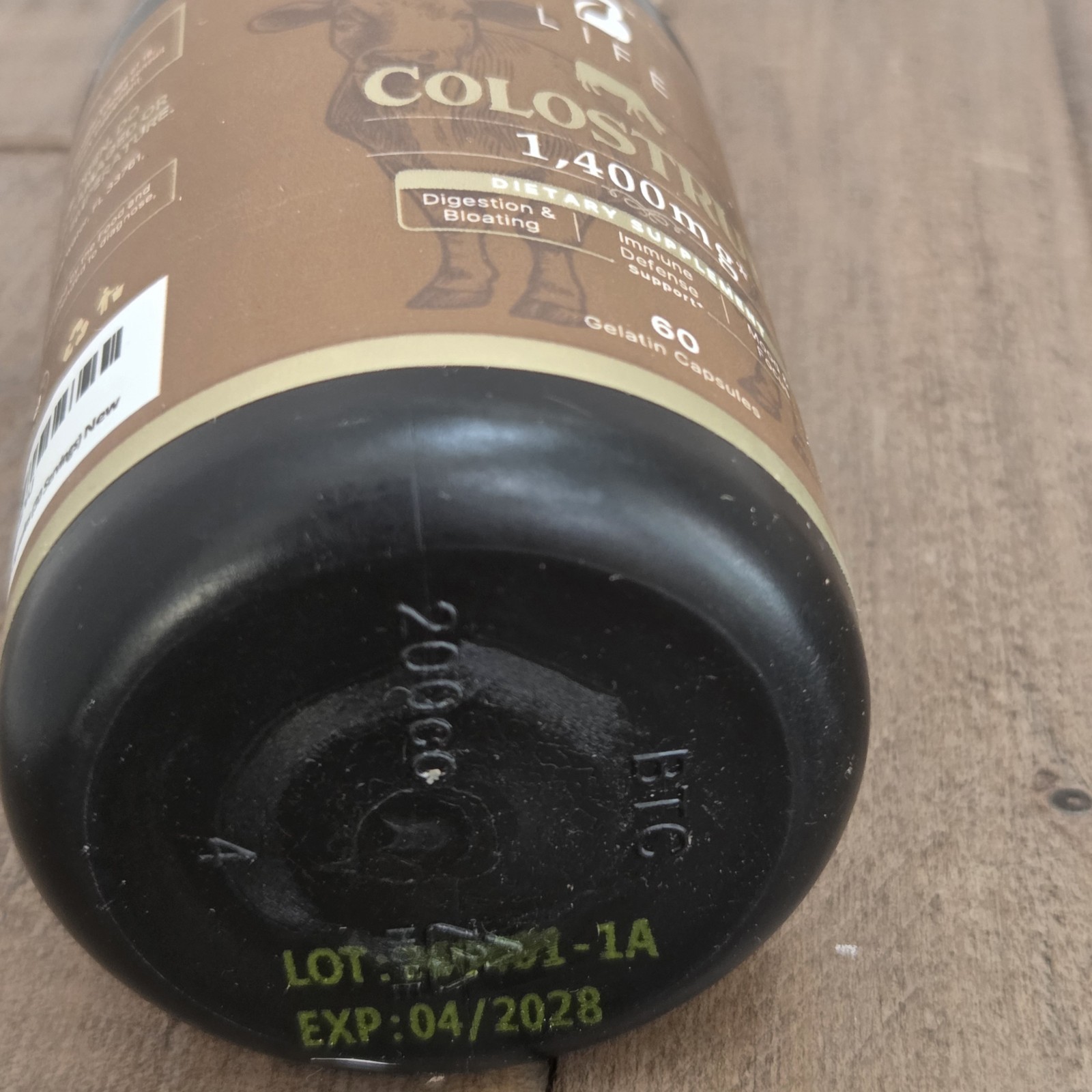 BLife Bovine Colostrum 1400mg Immune Gut Support 60 Caps Exp 04/2028