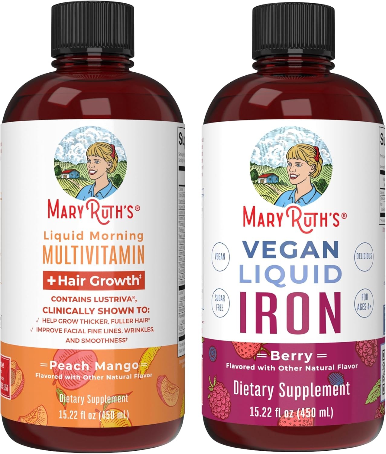 MaryRuth’s MaryRuth’s Liquid Morning Multivitamin +Hair Growth (Peach Mango