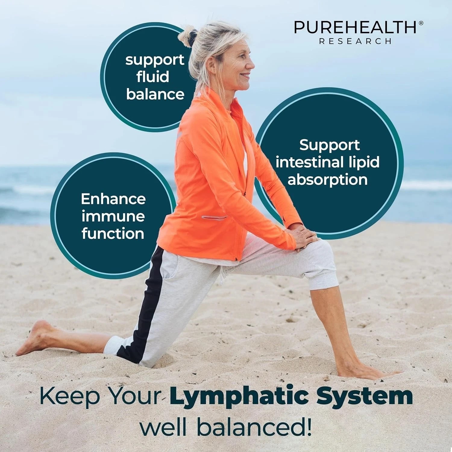 1-3 Pack PureHealth Research Lymph System Support Supplement,Lymphatic Drainage