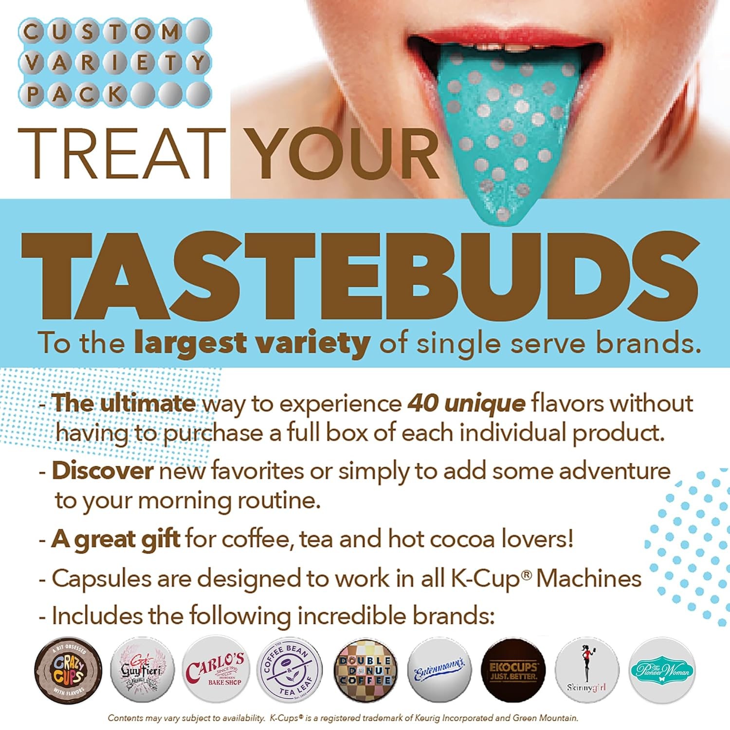 Coffee & Other Drinks Branded Sampler Cups for Keurig K-Cup Brewers (30 packs)