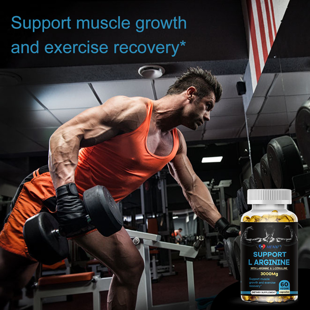 L-Arginine 3000mg Nitric Oxide Testosterone Booster, Energy Support Capsules USA