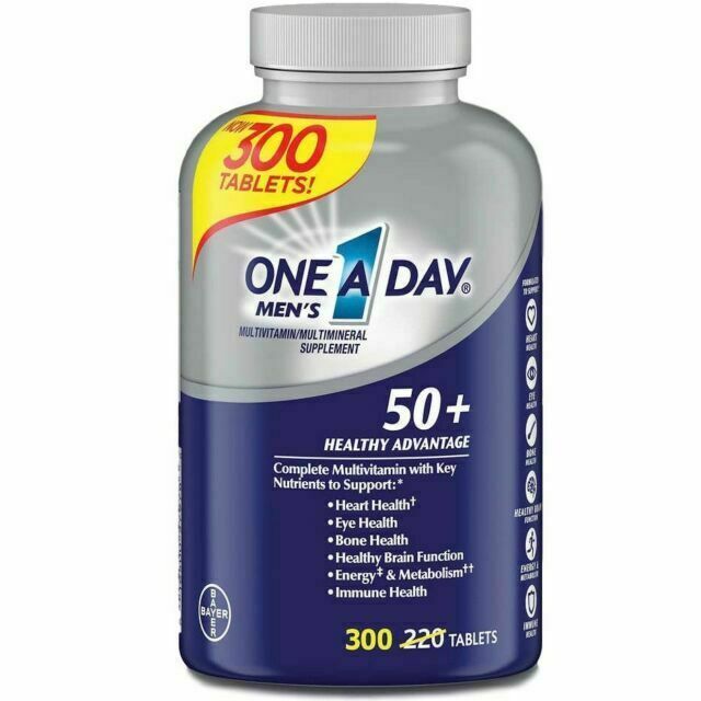 One A Day Men’s 50+ Healthy Advantage Multivitamin, 300 Tablets Exp 05/2026