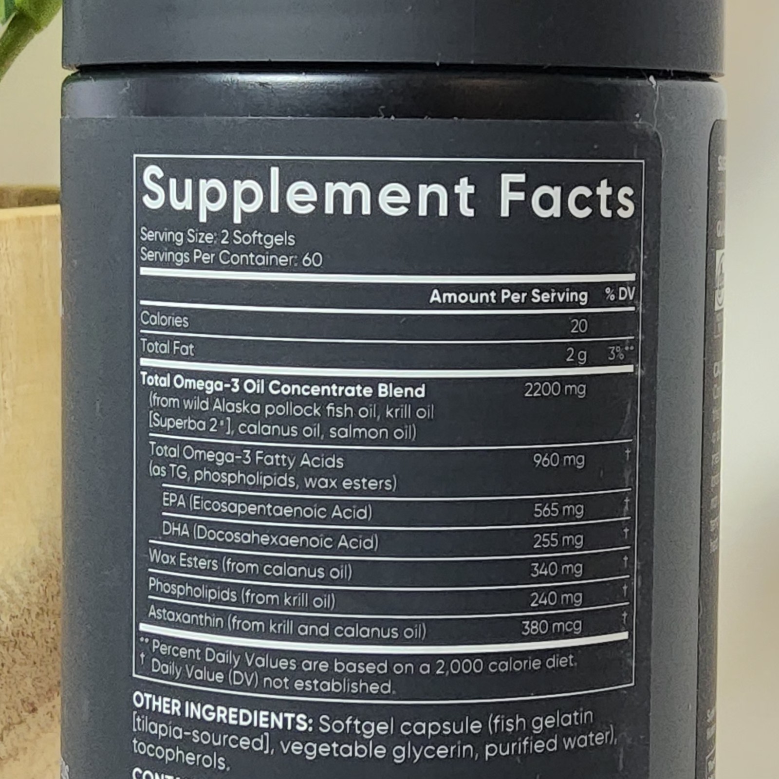 Sports Research Total Omega-3 2200mg FULL SPECTRUM EPA DHA Krill 120 Softgels