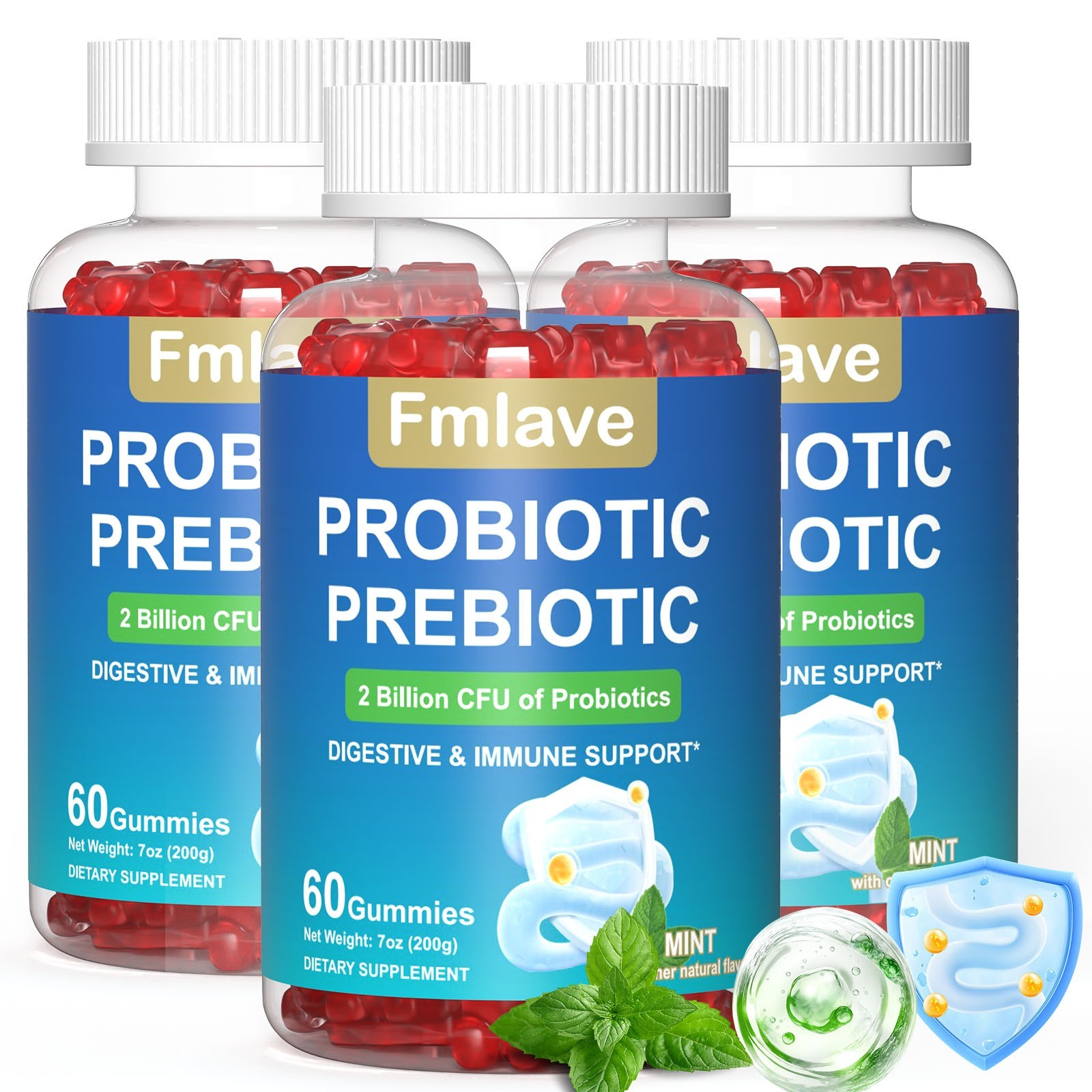 Digestive Advantage Daily Probiotics 180 Gummies EXP 2027, 2 Billion CFUs 3 Pack