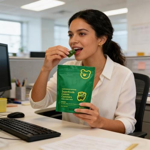 Multivitamin Gruns Vegetable Bears Gummies, Superfood Greens Blends Gummy 120g
