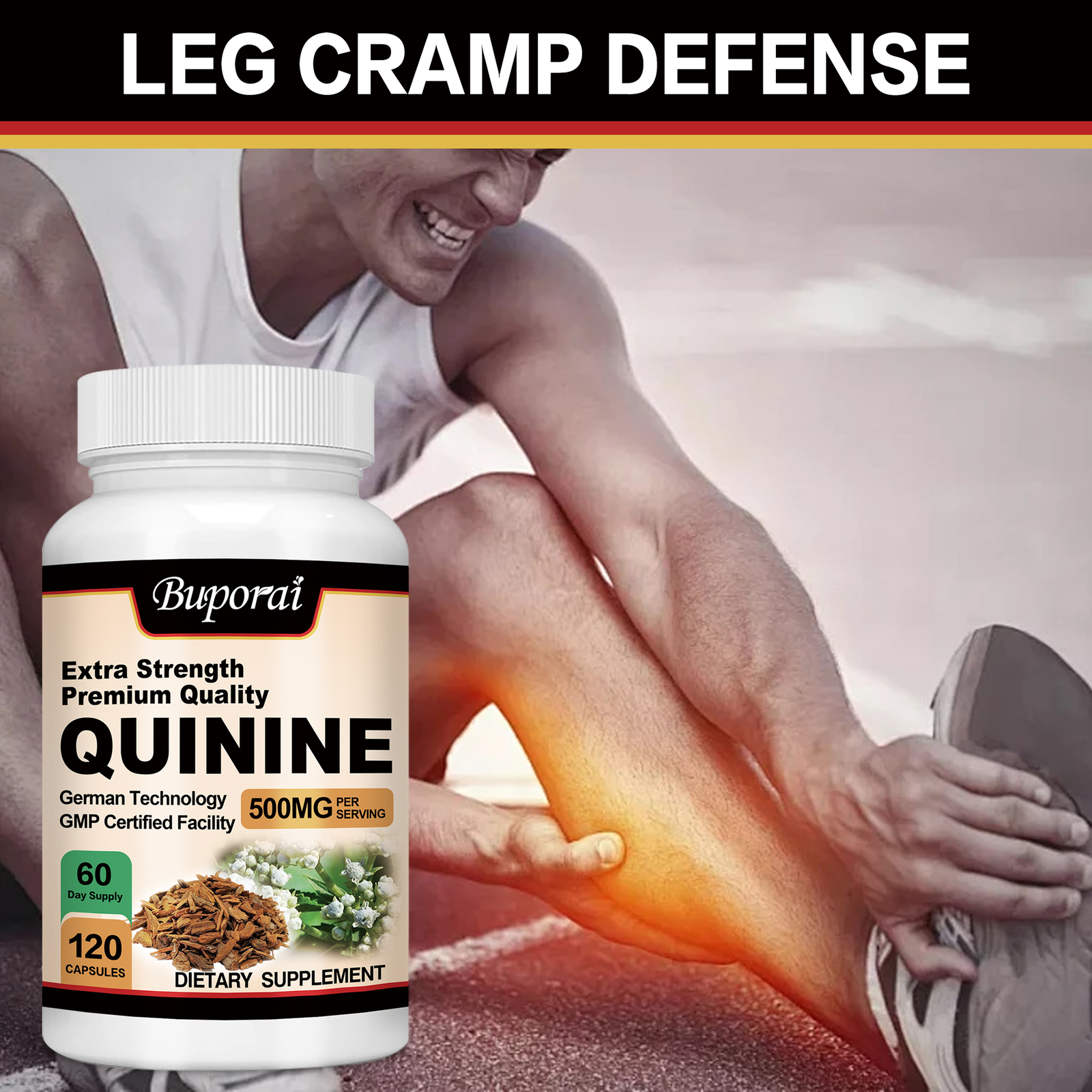 Quinine Capsules 500mg – Relieve Leg Cramps, Digestive Support, Joint Health