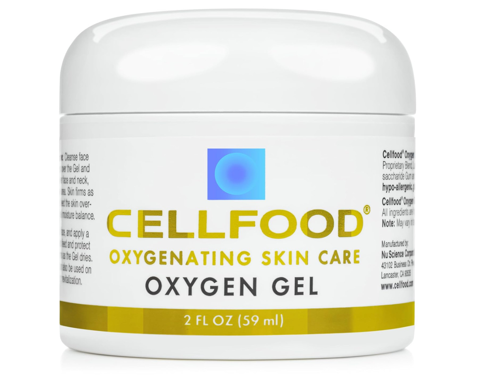 CELL FOOD Oxygen Gel, 2 fl oz – Nutrient Rich Provides Moisture & Protection NEW