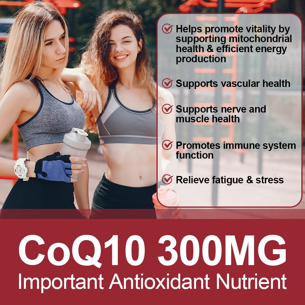 CoQ10 – Co Enzyme Pure Ubiquinone CQ10 Of Coenzyme Q10 300mg 120 Vegan Capsules