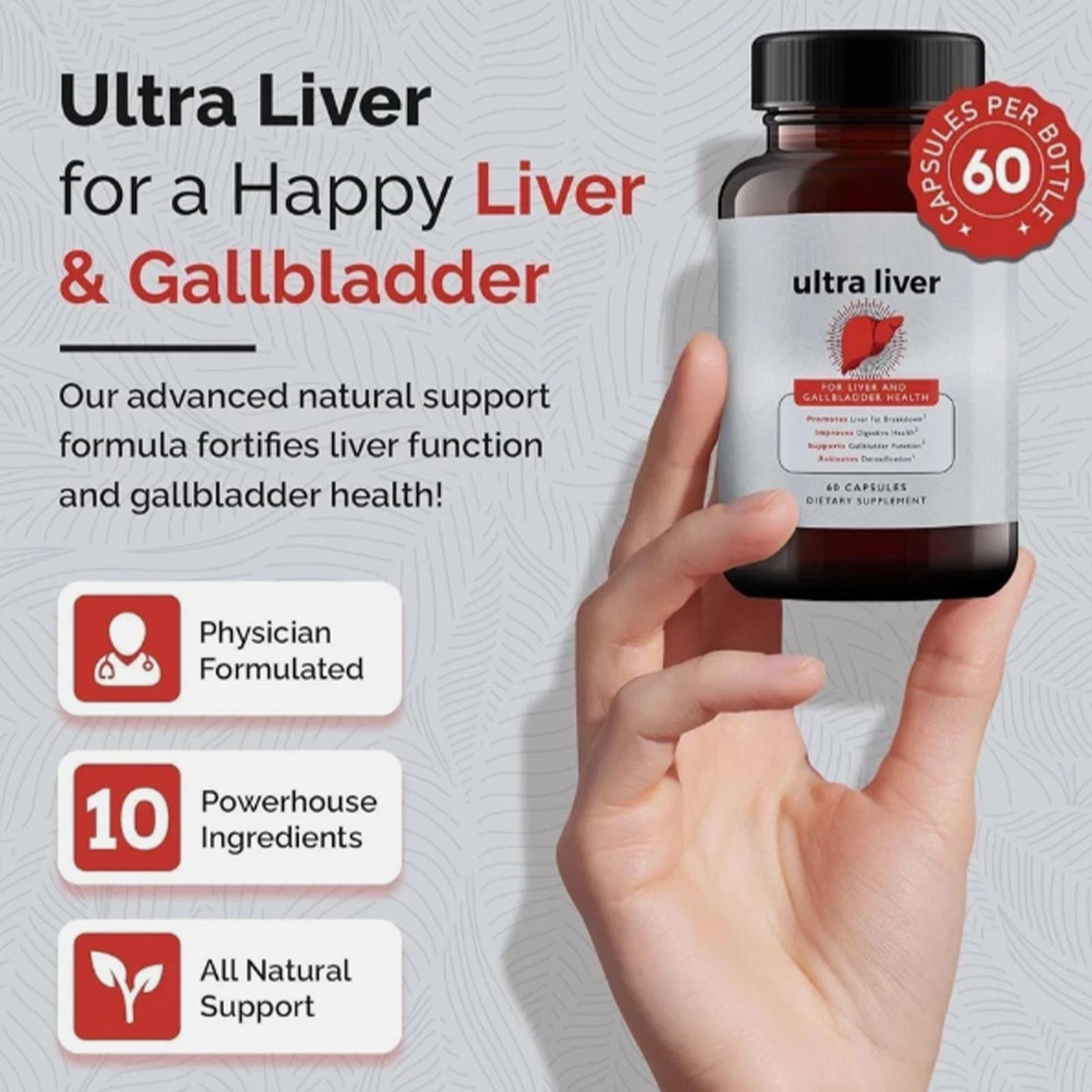 UpWellness Ultra Liver Supplement For Liver Health And Gallbladder Support