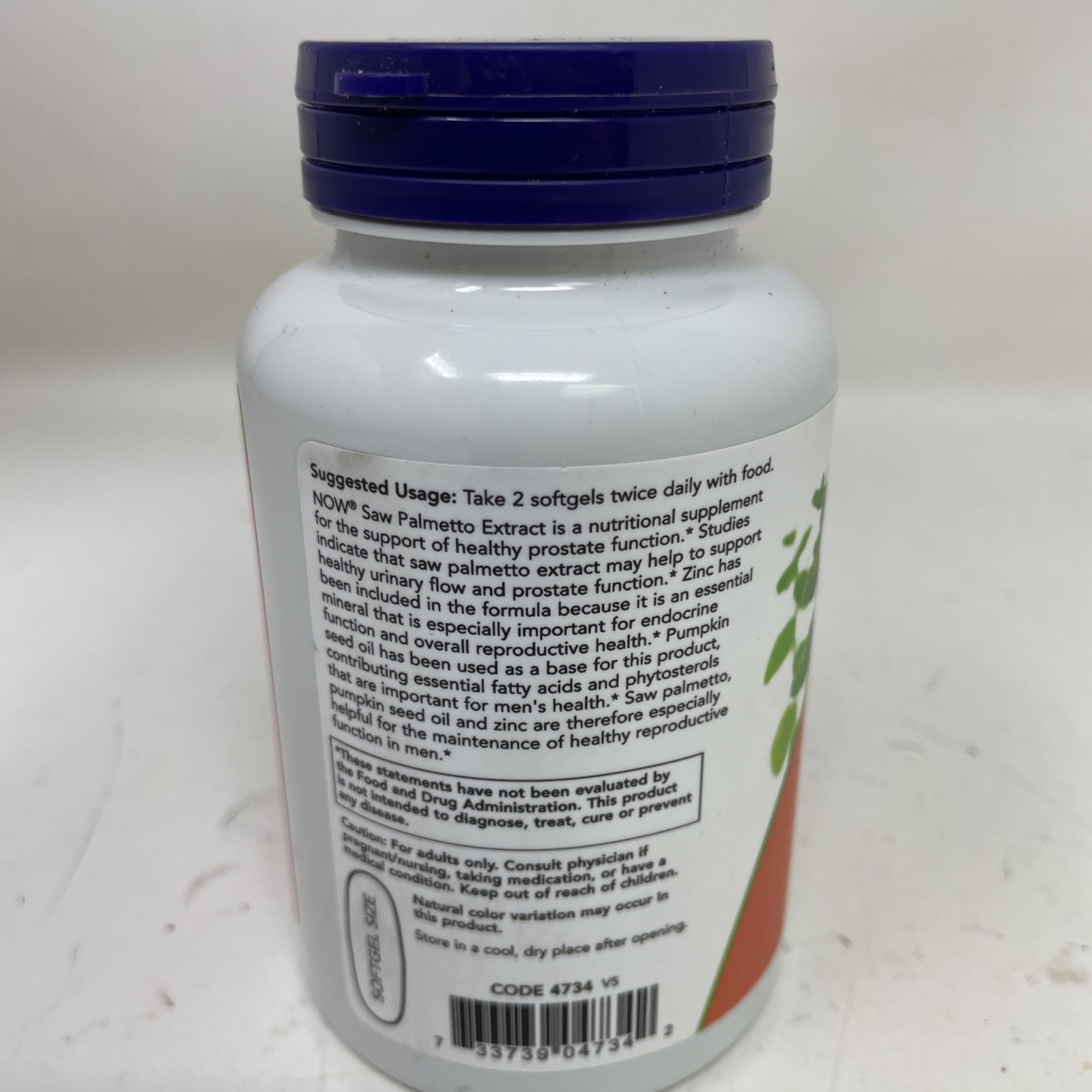 NOW Saw Palmetto Extract (320mg) 90 Veggie Softgels Best By 06/2026 best price