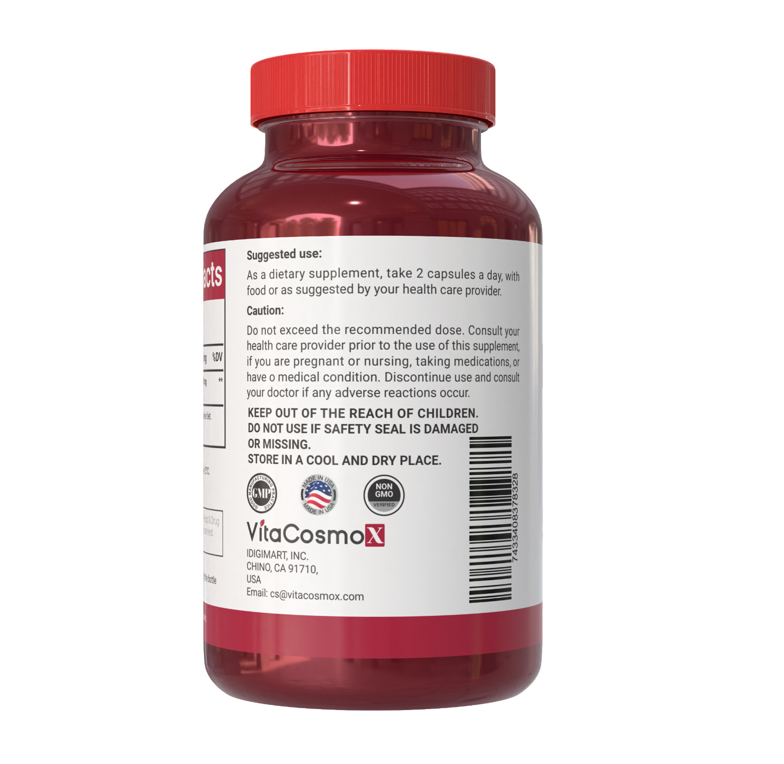 VitaCosmoX Lycopene 50mg Antioxidant & Prostate Health Support 180 Capsules