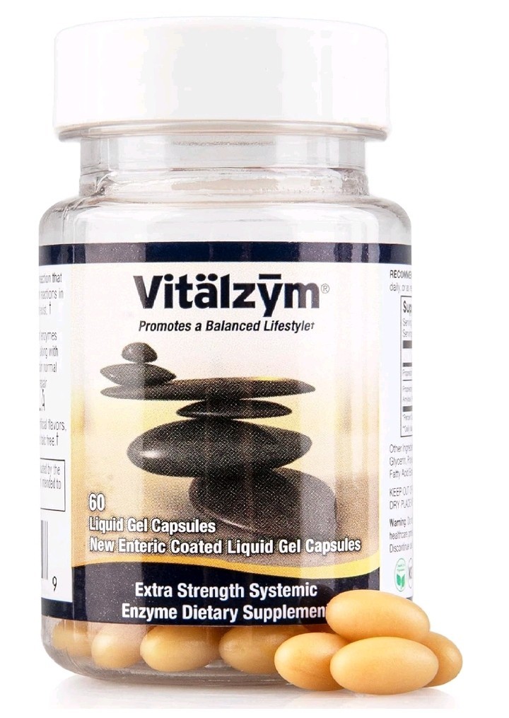 Vitalzym Proteolytic Systemic Enzymes Liquid Gel 6 Caps with Serrapeptase 05/27