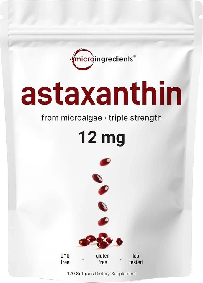 Astaxanthin 120 softgels – maintain eye health and joint health-12 mg