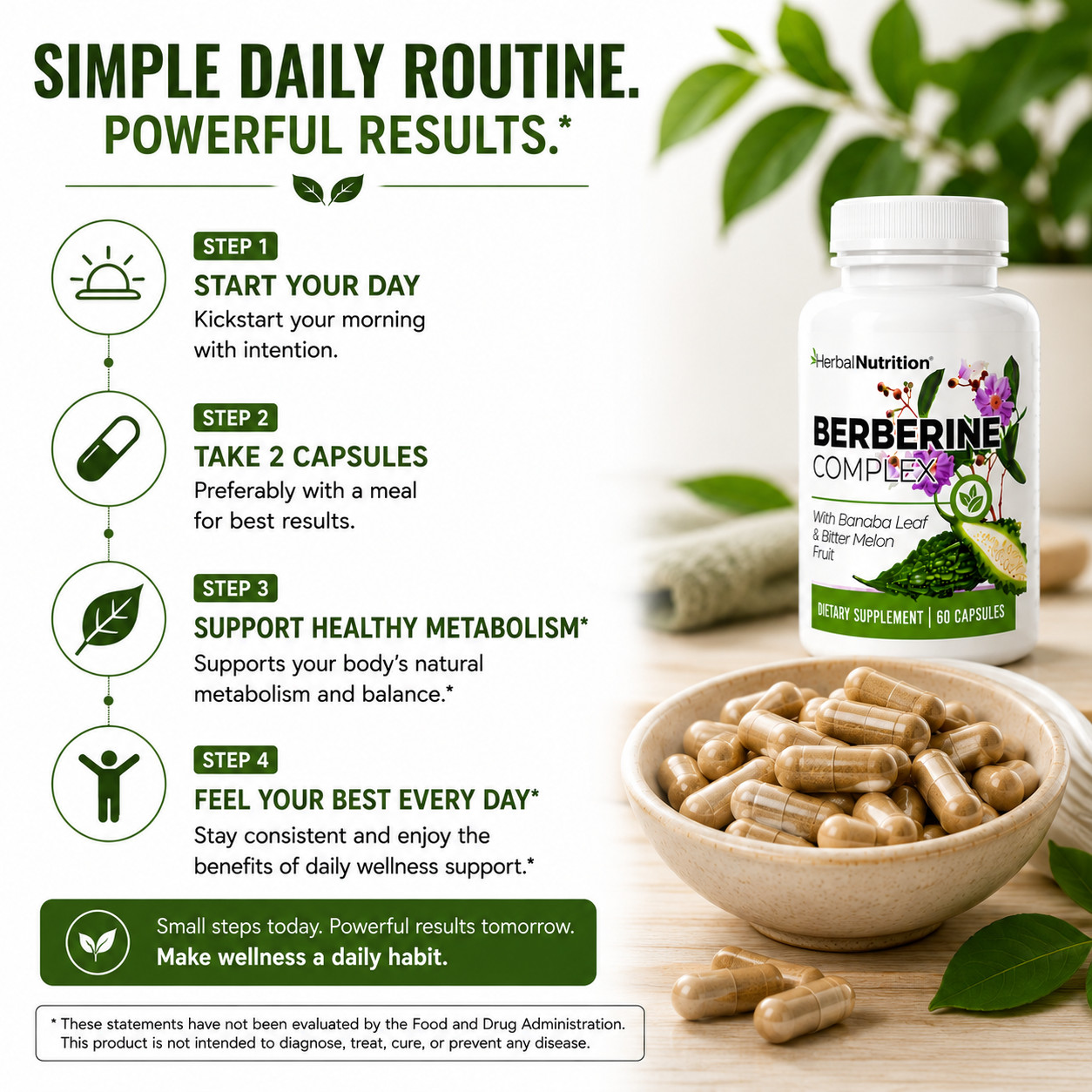 Three Pack Berberine Complex 1250mg Glucose Metabolism, Immunity & Weight Loss
