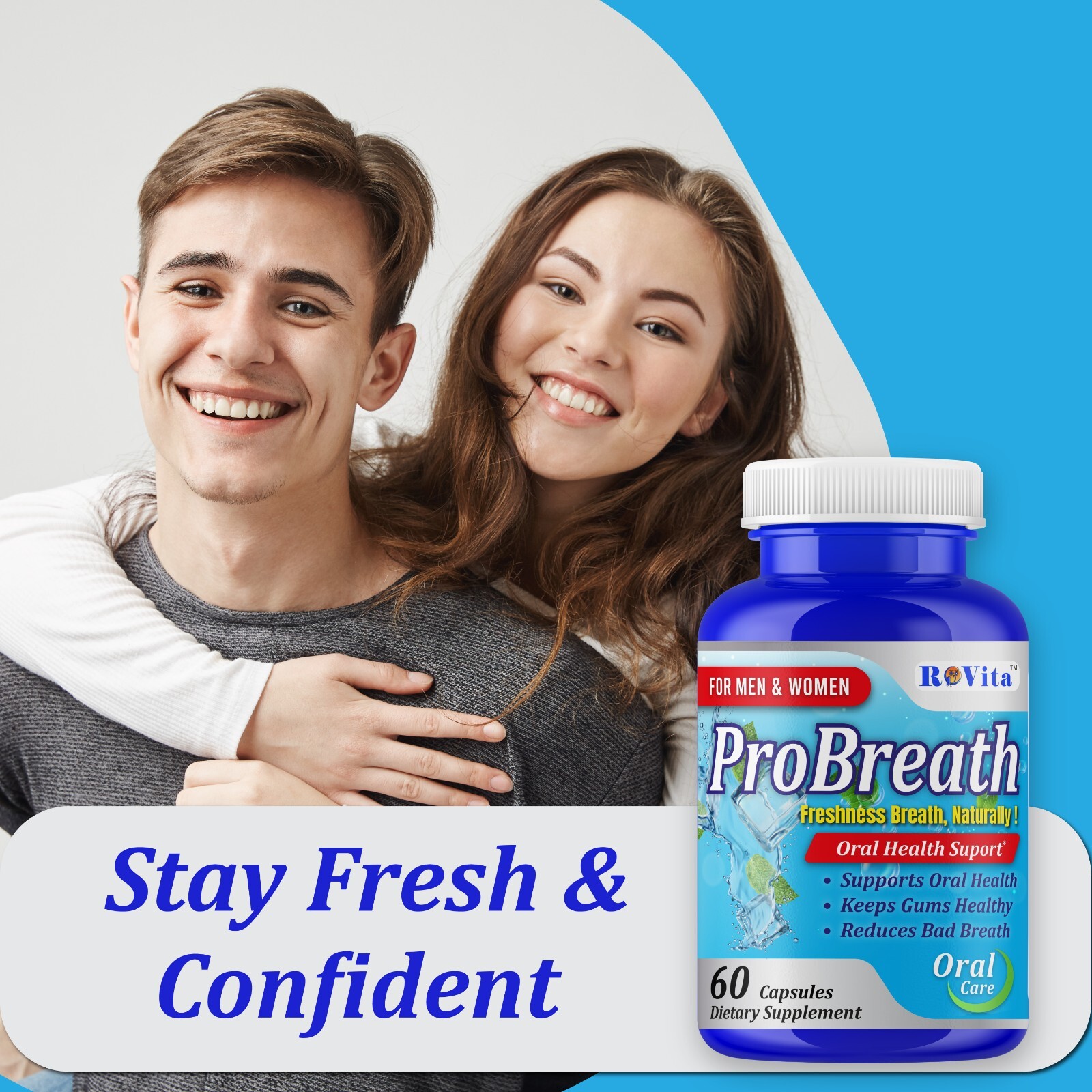 Advanced Oral Probiotics Formula Healthy Teeth and Gums, Fresh Breath Supports