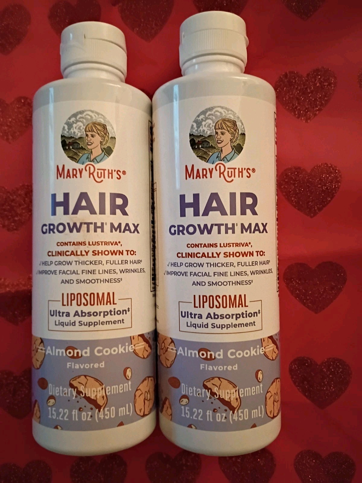 MARY RUTH’S HAIR GROWTH MAX Lipsomal With Lustriva 15.22oz 2 Bottles E 7/27 🆕