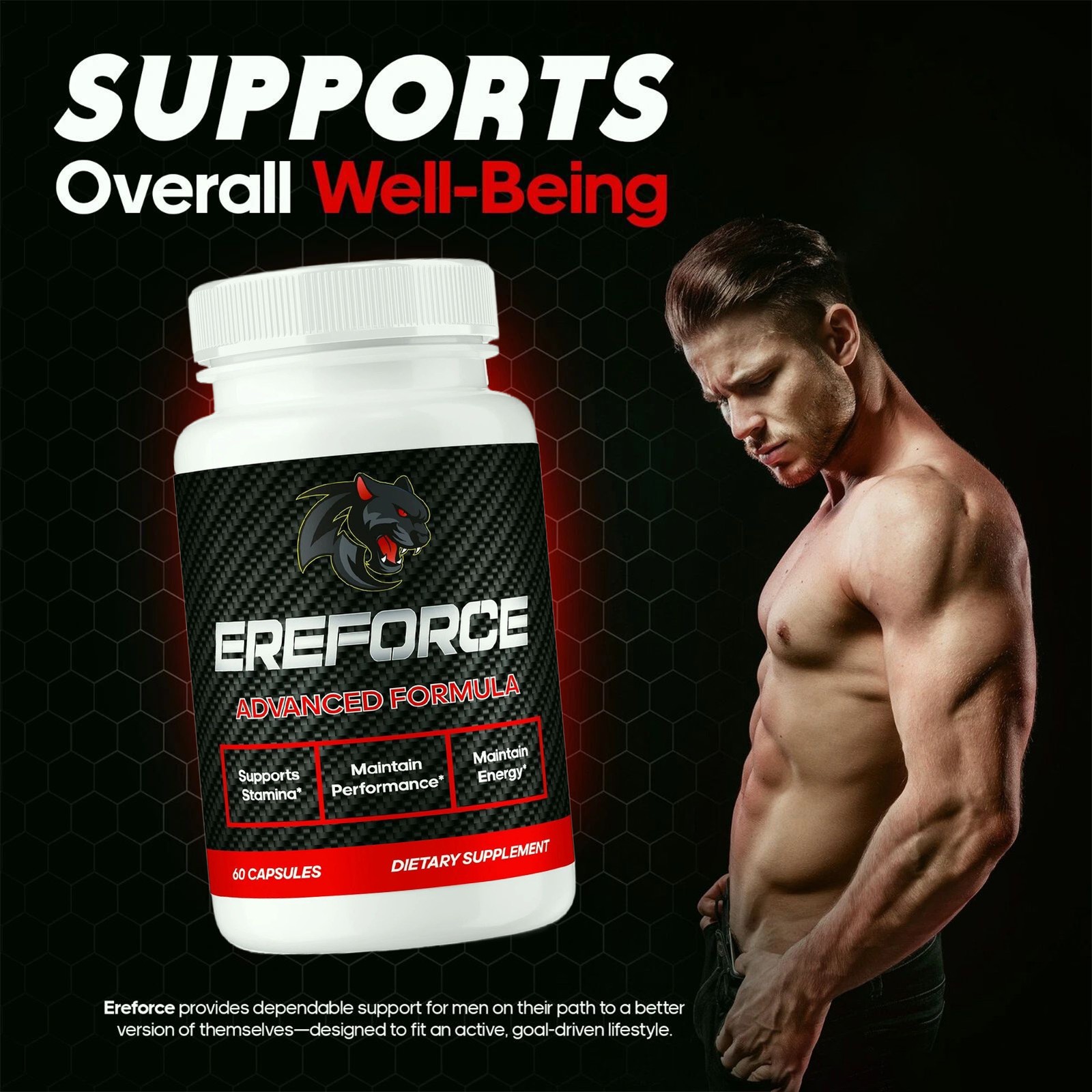Pills Ereforce For Men , Advanced Ere Force For Male Health Support 60ct
