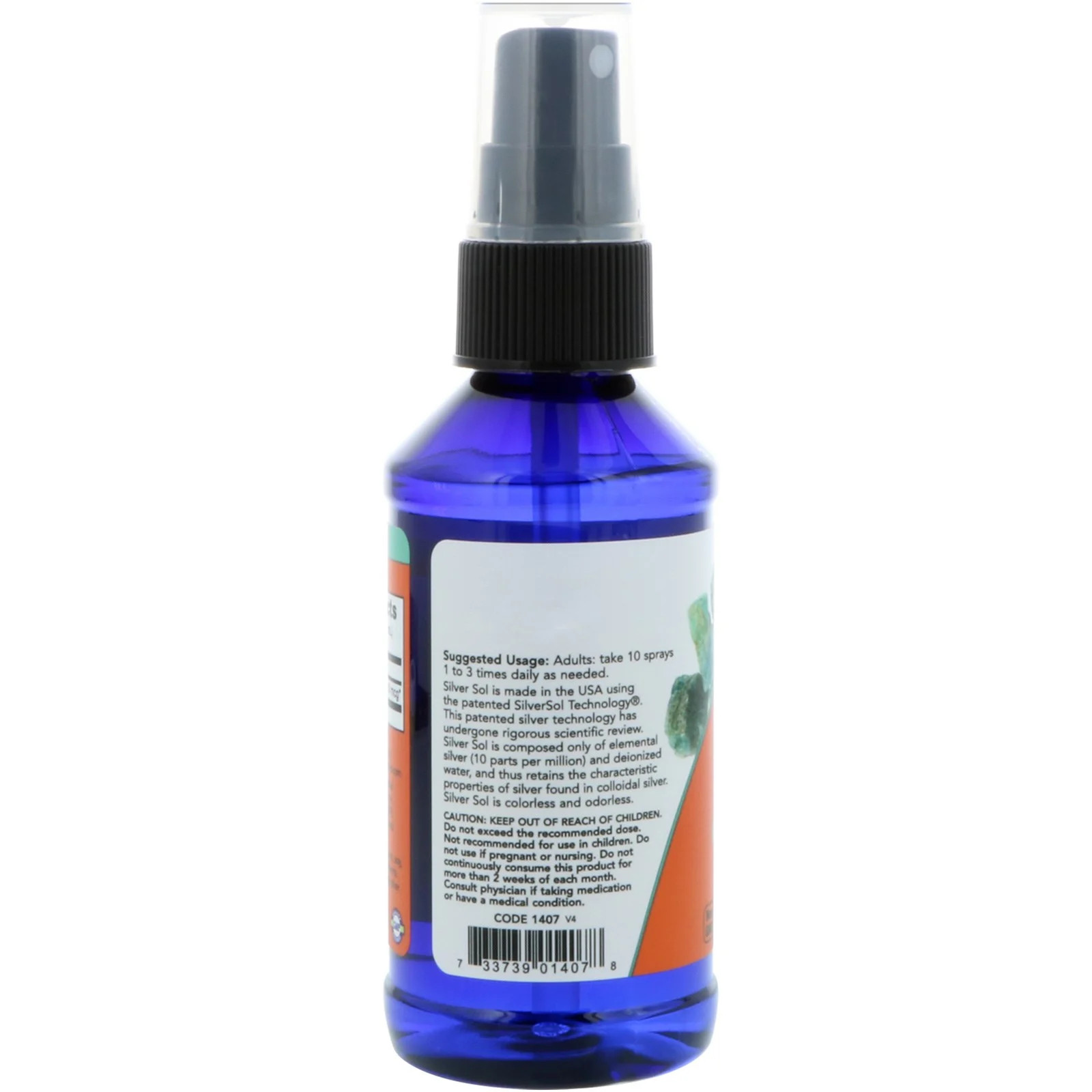 Now Foods Silver Sol 4 fl oz 118 ml GMP Quality Assured, Vegan, Vegetarian