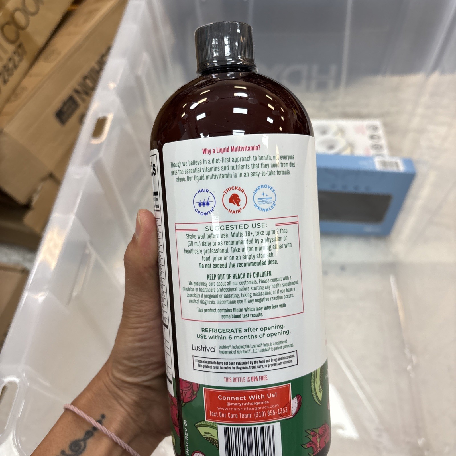 Mary Ruth’s Liquid Morning Multivitamin + Hair Growth – Dragon Fruit Melon 30oz