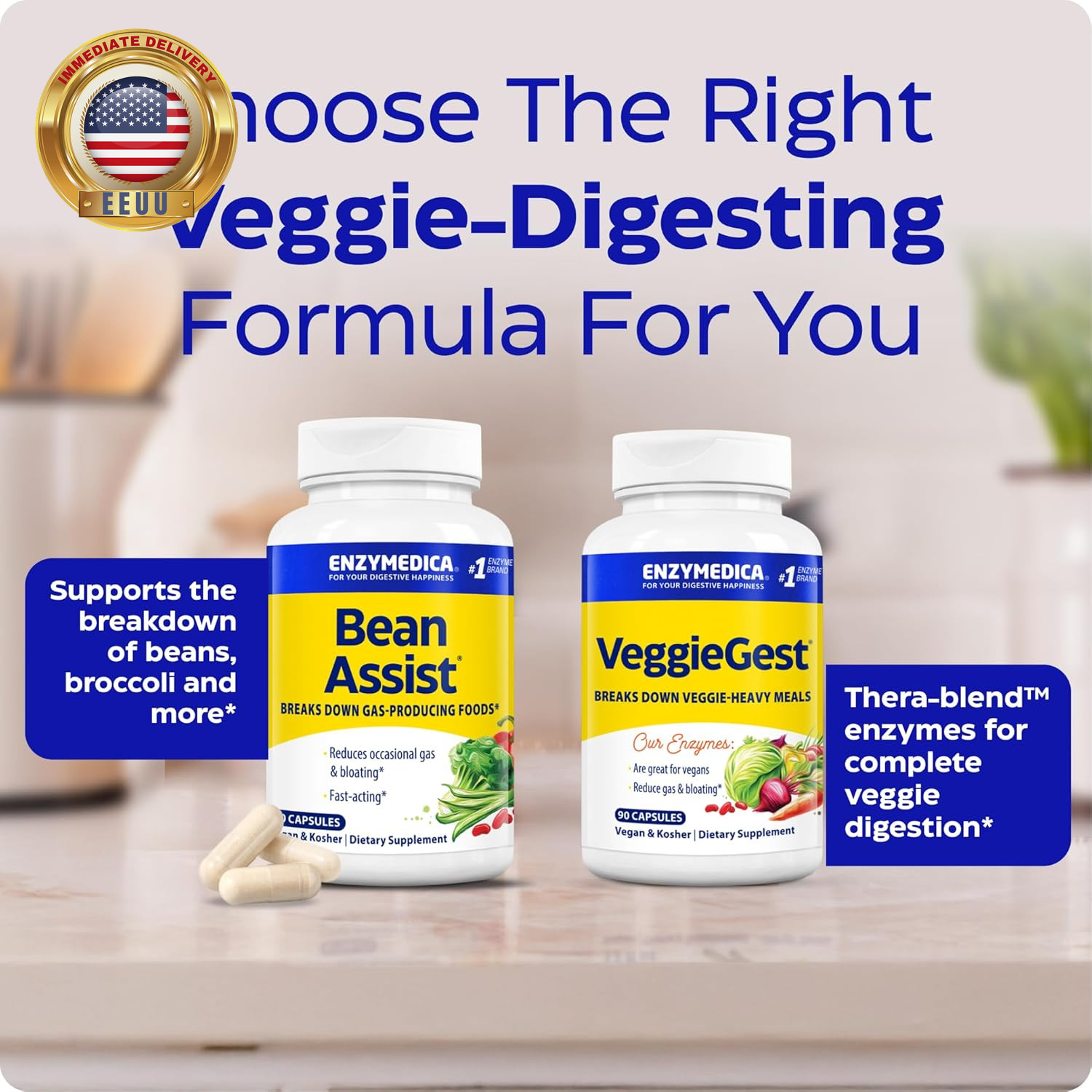 Beanassist – Digestive Enzyme Supplement for Women & Men, Alpha Galactosidase En