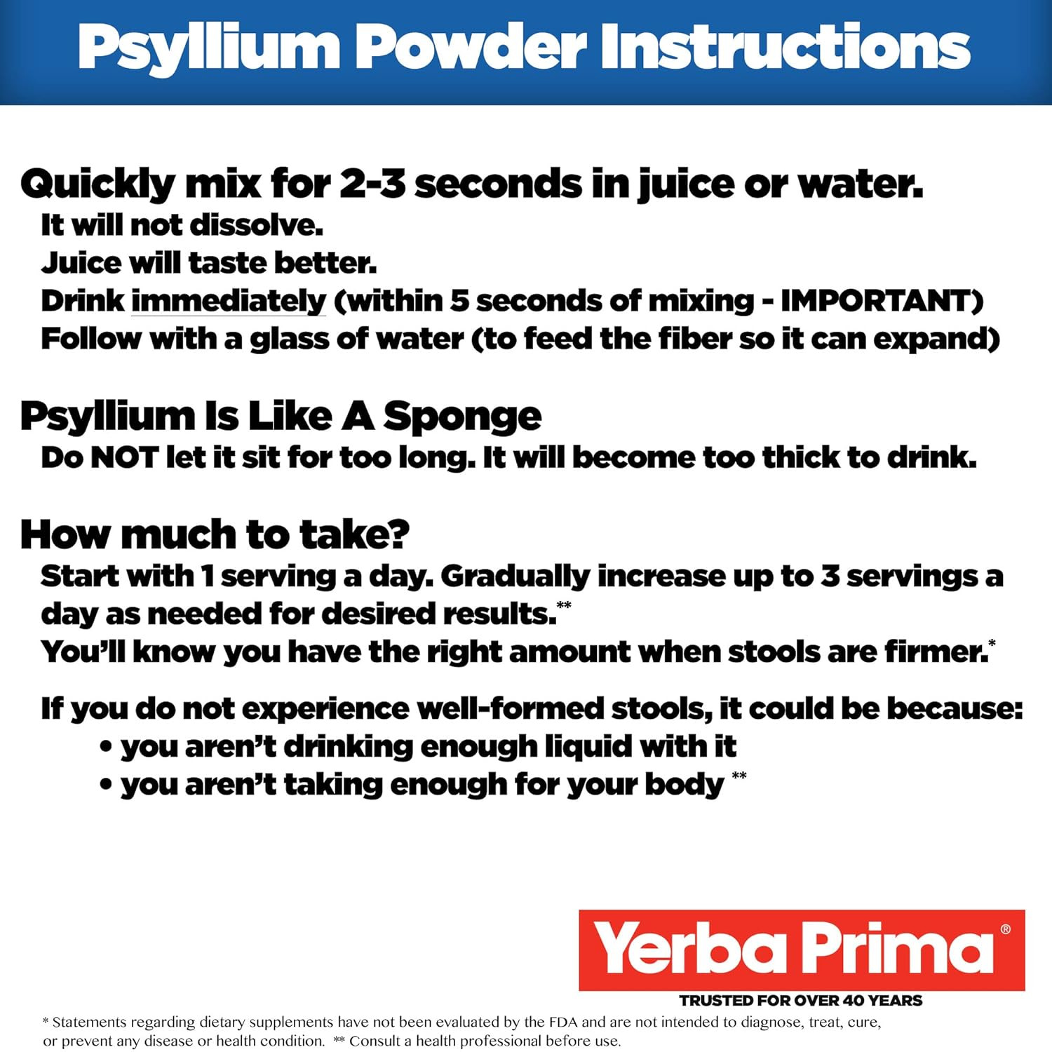 Yerba Prima Psyllium Husks Fiber Powder Colon Cleanse 12oz/340g | EXP 01/2028