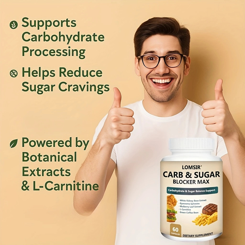 Carb And Sugar Blocker Max, Carbohydrate & Sugar Balance Support – 60 Capsules