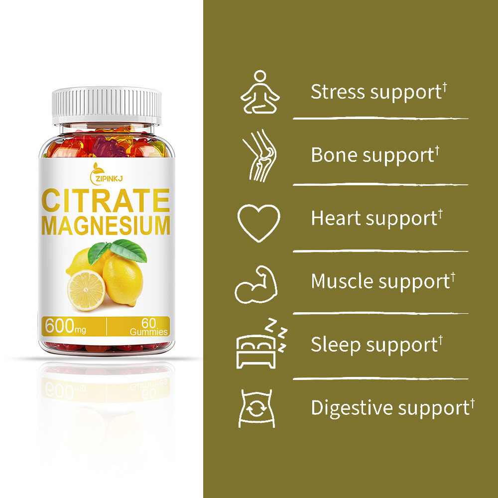 Magnesium Citrate Extra Strength 400mg 600mg- Chelated for Max Absorption 30day
