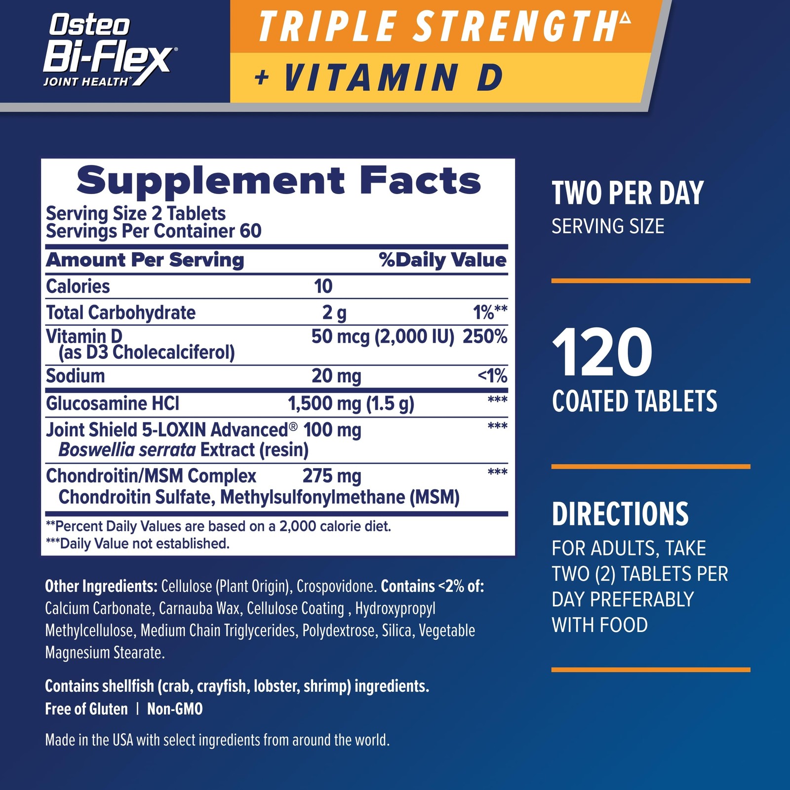 Osteo Bi-Flex Triple Strength Glucosamine 120 Count (Pack of 1), N/a